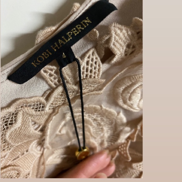 KOBI HALPERIN Cream Sleeveless Dress Size 4 - Picture 4 of 9